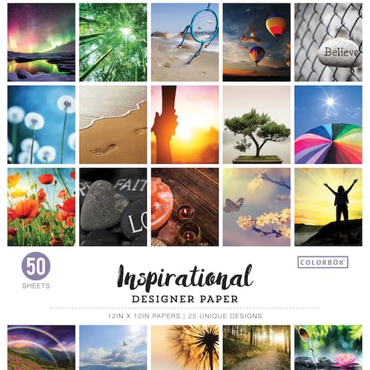 Colorbok&#xAE; Inspirational 12&#x22; x 12&#x22; Paper, 50 Sheets